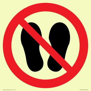 Do not step or stand here symbol only